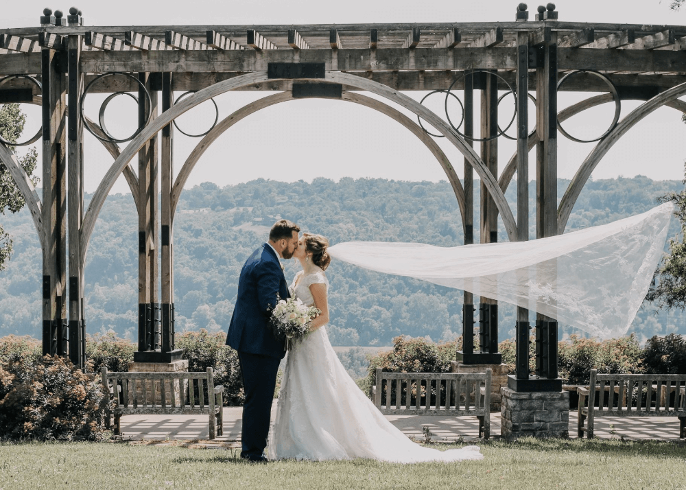 One-tier Lace Applique Edge Cathedral Bridal Veils With Applique