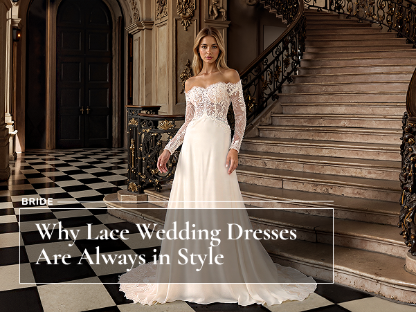 lady in lace wedding dress