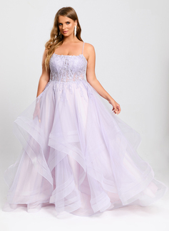 ﻿Ball-Gown Floor Length Tulle Prom Dress﻿ 